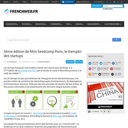 5ème édition de Mini Seedcamp Paris, le tremplin des startups