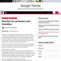 Best Sites for Job Seekers with Disabilities - Google Trends