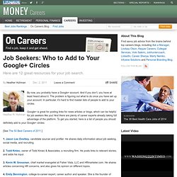 Job Seekers: Who to Add to Your Google+ Circles