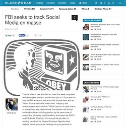 FBI seeks to track Social Media en masse