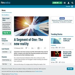 A Segment of One: The new reality