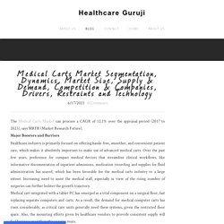 Medical Carts Market Segmentation, Dynamics, Market Size, Supply & Demand, Competition & Companies, Drivers, Restraints and Technology - Healthcare Guruji