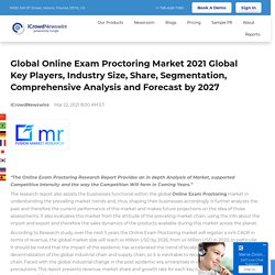 Global Online Exam Proctoring Market 2021 Global Key Players, Industry Size, Share, Segmentation, Comprehensive Analysis and Forecast by 2027
