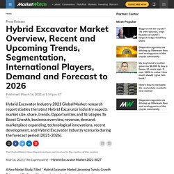 Hybrid Excavator Market Overview, Recent and Upcoming Trends, Segmentation, International Players, Demand and Forecast to 2026