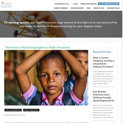 The Impact of Racial Segregation in Public Preschools