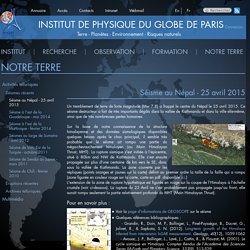 INSTITUT DE PHYSIQUE DU GLOBE DE PARIS
