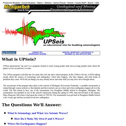 Seismic Education Site: UPSeis