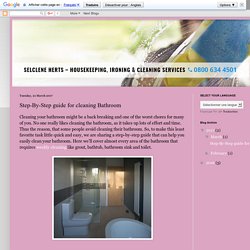 SelcleneHerts: Step-By-Step guide for cleaning Bathroom