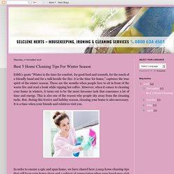 SelcleneHerts: Best 5 Home Cleaning Tips For Winter Season