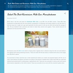 High Quality Aluminium Milk Can Manufacturer In India