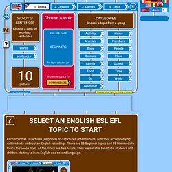 Select a free English topic from the 100+ topics available