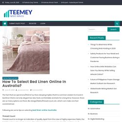 How to Select Bed Linen Online in Australia?