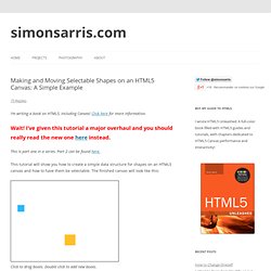Making and Moving Selectable Shapes on an HTML5 Canvas: A Simple Example - simonsarris.com