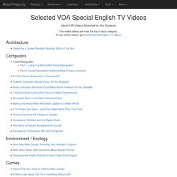 Selected VOA Special English TV Videos