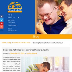 Selecting Activities for Nonverbal Autistic Adults