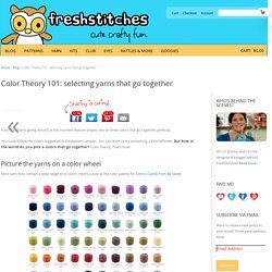 Selecting yarn colors for stripes using color theory