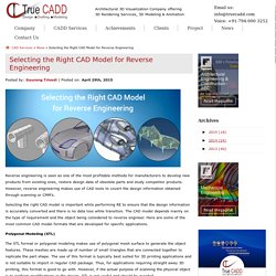 Selecting the Right CAD Model for Reverse Engineering