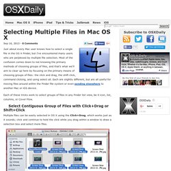 Selecting Multiple Files in Mac OS X