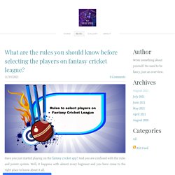 What are the rules you should know before selecting the players on fantasy cricket league? - Play Fantasy Sports
