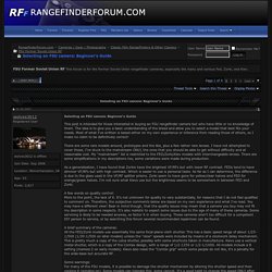 Selecting an FSU camera: Beginner's Guide - Rangefinderforum.com