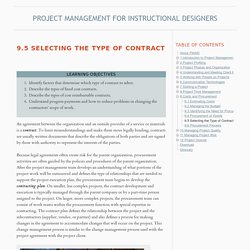 9.5 Selecting the Type of Contract