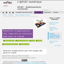 Sélection d'applications iOS, logiciels ou services web pour la classe - L'@FLEC numérique
