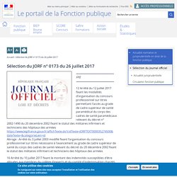 Sélection du JORF n° 0173 du 26 juillet 2017