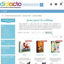 Sélection Didacto de jeux au collège, en français, maths, histoire - DIDACTO