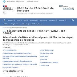 Sélection de sites internet (EANA - 1er degré)