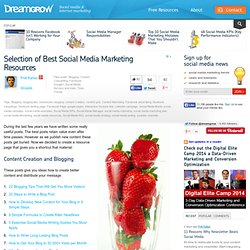 Selection of Best Social Media Marketing Resources