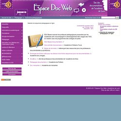 Sélection de séquences pédagogiques en ligne - Espace Doc Web