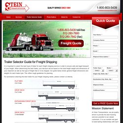 Trailer Selector Guide for Freight Shipping & Trucking