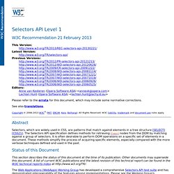 Selectors API Level 1