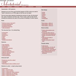 Selectutorial: CSS selectors
