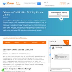 Selenium Certification Course