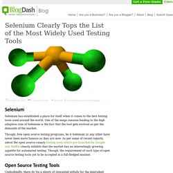 Does the Selenium tool still use widely for testing?