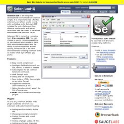 Selenium IDE Firefox Plugins