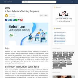 4 Best Selenium Training Programs