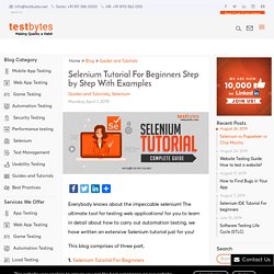 Selenium Tutorial For Beginners Step by Step With Examples