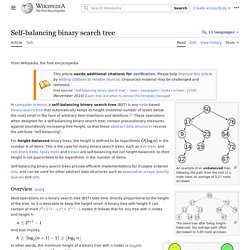 Self-balancing binary search tree