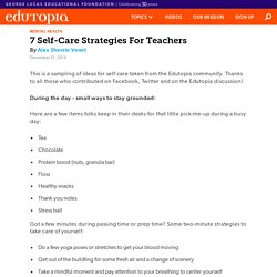 7 Self-Care Strategies For Teachers