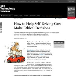 Self-Driving Cars Get a Code of Ethics
