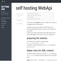 self hosting WebApi