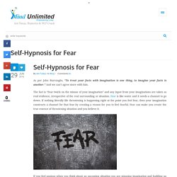 Self-Hypnosis for Fear