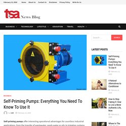 Self-Priming Pumps: Everything You Need To Know To Use It - At TSA