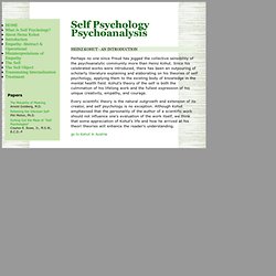 Self Psychology Psychoanalysis