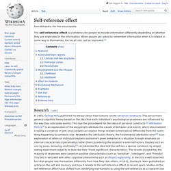 Self-reference effect