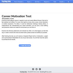 Self Tests by Psychology Today