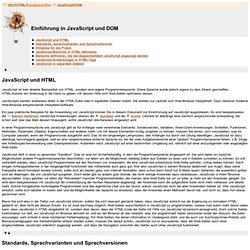 JavaScript / Einführung in JavaScript