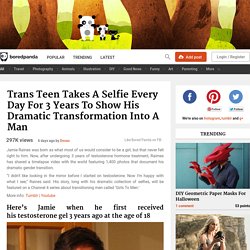 Trans Teen Takes A Selfie Every Day For 3 Years To Show His Dramatic Transformation Into A Man